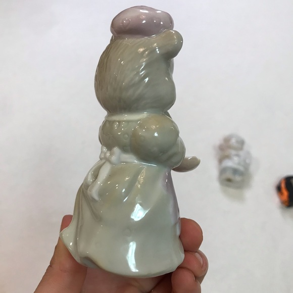 Teddy Bear heart salt and pepper shakers cook and chef couple vintage ceramic - Picture 7 of 12